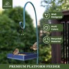 Kingsyard Platform Mealworm Bird Feeder for Outside, Recycled Plastic Hanging