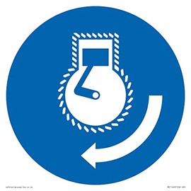Mandatory: Start engine in launch sequence Sign - 200x200mm - S20
