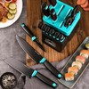 14 Pcs Kitchen Knife Block Set with Sharpener (Green)