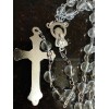 Catholic Clear Glass 5 Decade Rosary