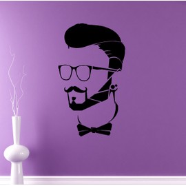 Man Hair Salon Wall Decal Beauty Salon Wall Vinyl Sticker Hair Care Wall Graphics Hair Style Shop Window Sticker 5(hs)