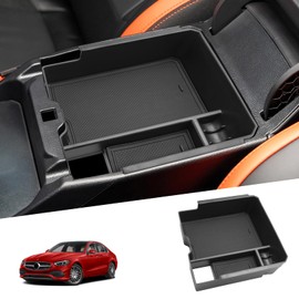 SHAOHAO Compatible with Ford Ranger T9 2023 2024 2025 XL XLT Centre Console Storage Box Armrest Organiser Ranger 2024 Centre Armrest Glove Box Ford Ranger Wildtrak Accessories (Black)