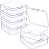 6 Pieces Mini Plastic Clear Beads Storage Containers Box for