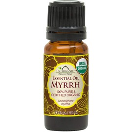 US Organic 100% Genuine Myrrh Essential Oil - Sourced from The Horn of Africa, USDA Certified Organic, Extracted by Hydro-Distillation (Myrrh, 10 ml)