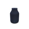 Blue Vase - Flower Bioplastic Vase Ribbed Style for Modern