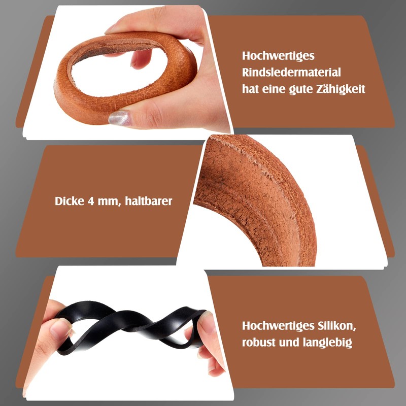 Photect 2 Sets Handle Pump Replacement Parts Leather Seal Kit