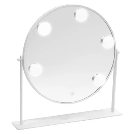 DANIELLE LED Hollywood Mirror- Round, Touch Dimmer, True Image - White
