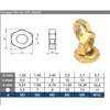 M10 Solid Brass Half Nuts DIN 439 (Pack of 10)
