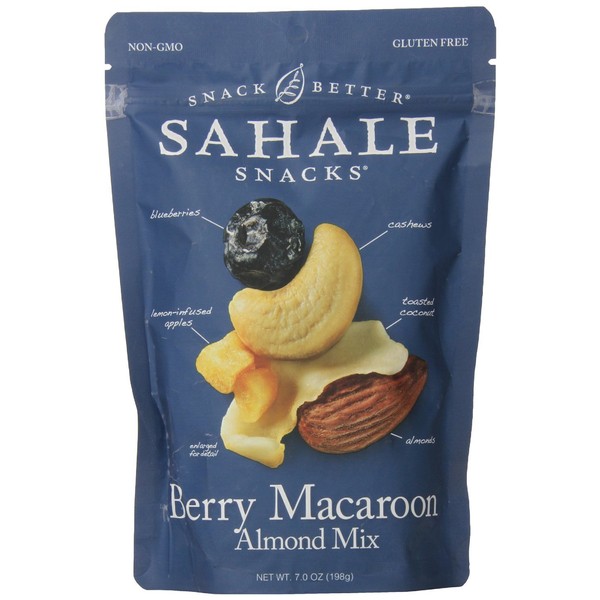 Sahale Snacks Nut Blends Almond Mix, Berry Macaroon, 7-Ounce (Pack of 4)