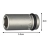 TONE Impact Long Socket 4NV-17L Drive 0.5 inch (12.7 mm)