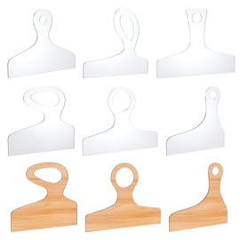 INUNLY 6PCS Charcuterie Board Template Set Acrylic Router Templates for Woodworking Cutting Board Template with Handle Angled Curvy Tracing Stencils Cut Guide Tools for Kitchen