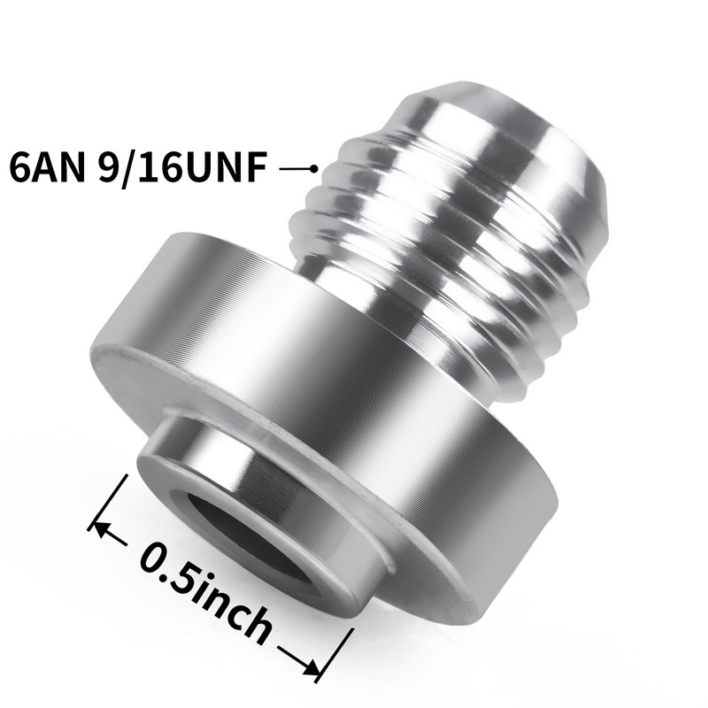 CNRAQR 6AN Male Weld on Bung Fitting Aluminum Adapters 4PCS