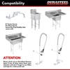 DuraSteel Wall Mount Faucet Installation Kit - Commercial Kitchen No