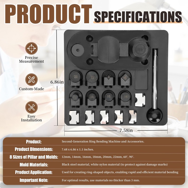 NURATIT Ring Bender Kit for Spoons, Ring Bender Tool, Spoon