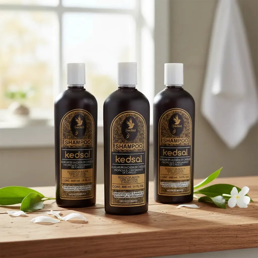3pzas Shampoo Kedsal Original Anti- Caída Fortalecimiento