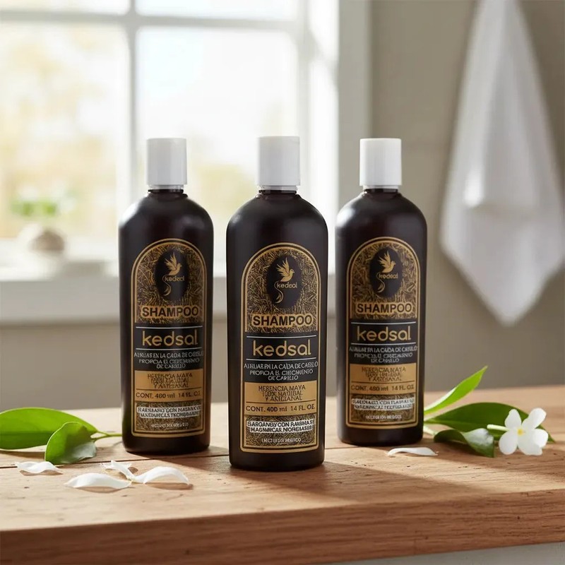 3pzas Shampoo Kedsal Original Anti- Caída Fortalecimiento