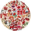 Red Aesthetic Stickers 50Pcs Valentine's Day Cool Retro Aesthetic Stickers