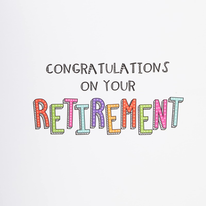 Piccadilly Greetings Modern Large Card Retirement - 12 x 9
