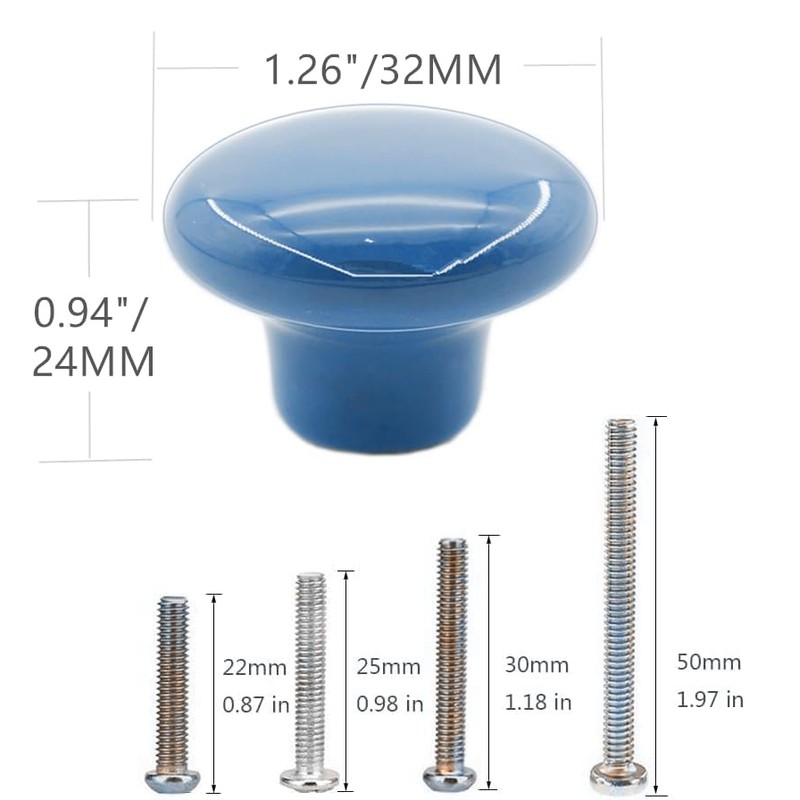 10 Pack Ceramic Cabinet Knobs Vintage Round Drawer Cupboard Dresser