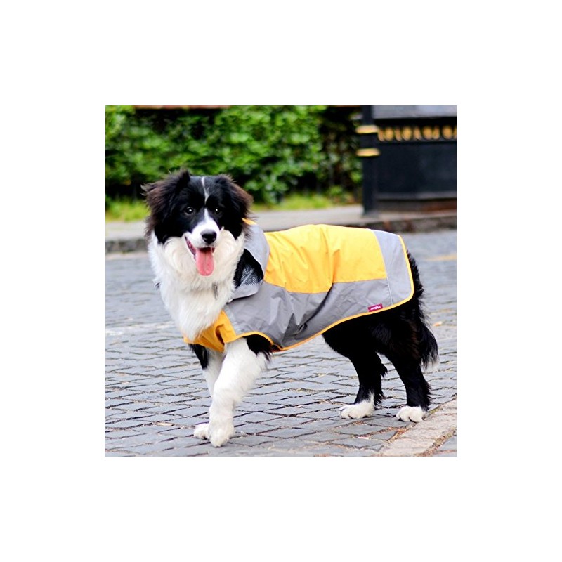 Umora Dog Ventilated and Hooded Raincoat - Rain Gear for