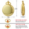 Tiong Smooth Vintage Pocket Watch with Chain Roman Numerals Scale(Full