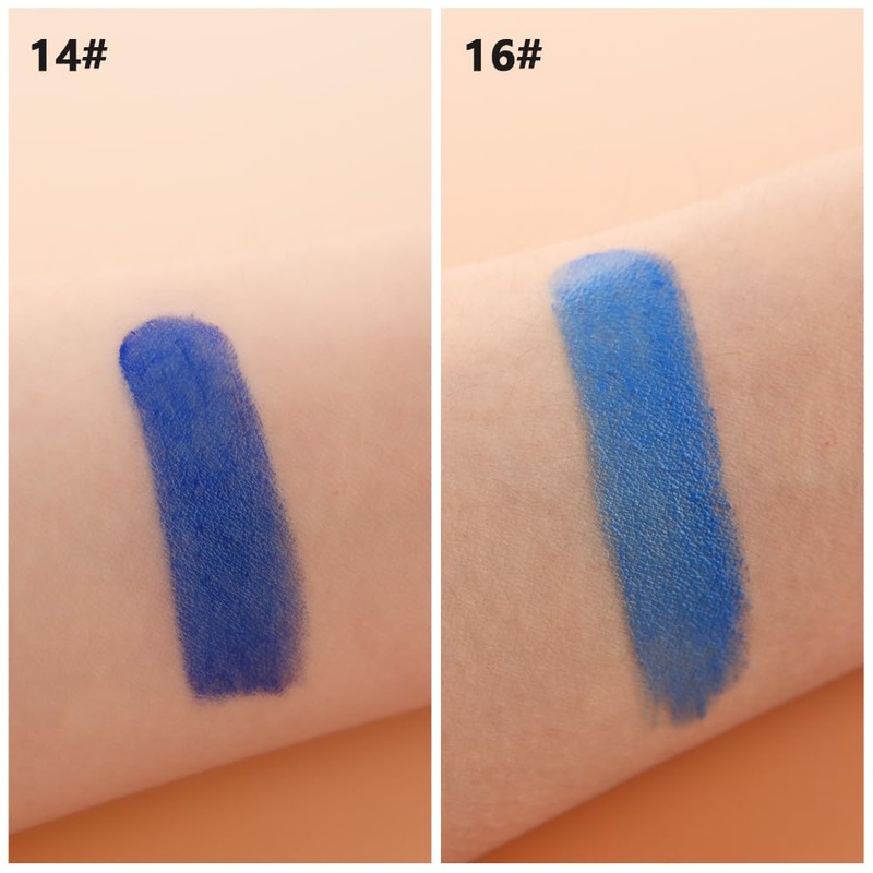 2 Pack Steel Blue Light Blue Cream Matte Lipstick Stick,