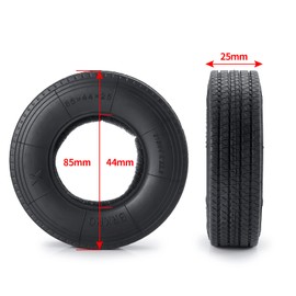 AXspeed 1/14 RC Tyres, 4 Pieces 25 mm Wheel Tire Set for Tamiya Trailer Tractor Truck Upgrade Parts