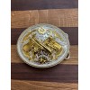 Unknown Western Gold Solid Metal Oval Belt Buckle with 2