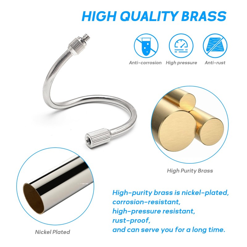 20 Pack Flexible Nozzle Extensions, Brass Mist Rod for Outdoor