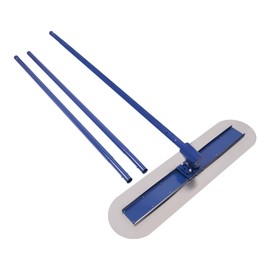 Concrete Bull Float Kit, Bull Float Concrete Tools, 48 * 11" High Efficiency Bull Float with 5.9ft / 1.8m Detachable Aluminium Handle and Adjustable Turbine Connector, Rotation Automatic Adjustment