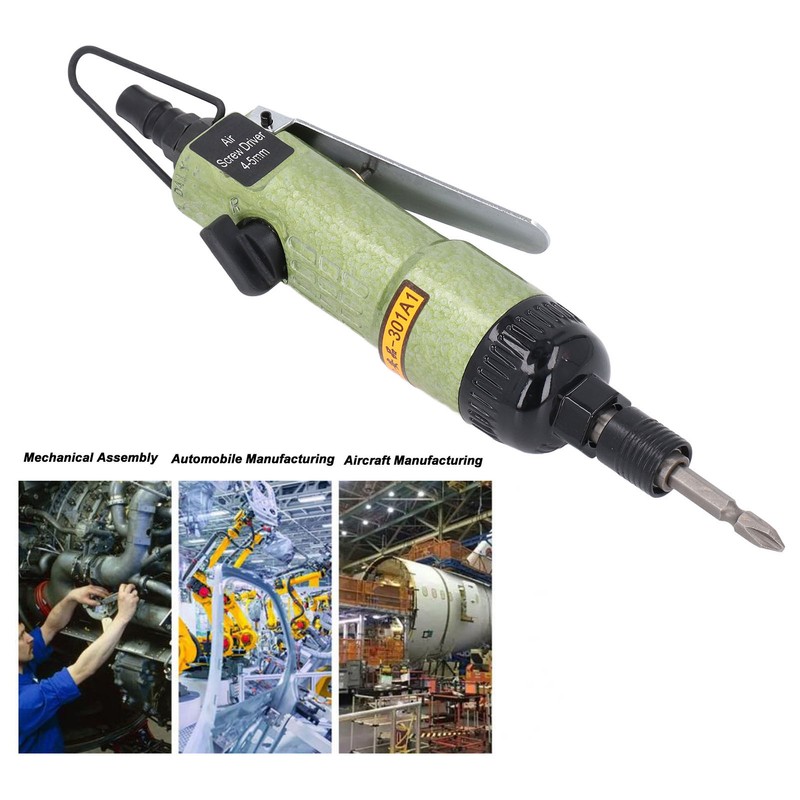 Pneumatic Screwdriver 8000RPM 1/4in 4‑5mm Capacity High Torsion Pneumatic Air