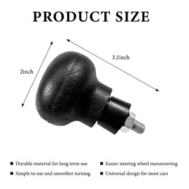 YTFRL Steering Wheel Knob, Non-Slip Spinner Turning Aid Power Handle with 8mm Screw Mounting Bracket, Universal Steering Wheel Handle for Trucks Forklifts Cars, Car Accessories