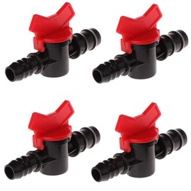 Mirrwin Hebelventil Absperrventil 5 PCS Aquarium Regelventil Wasser PE Schlauch Ventil Bewässerung mit Wasserhahn Schlauch Bewässerung Absperrhahn für 16mm Schlauch Wasser Öl und Andere Flüssigkeiten
