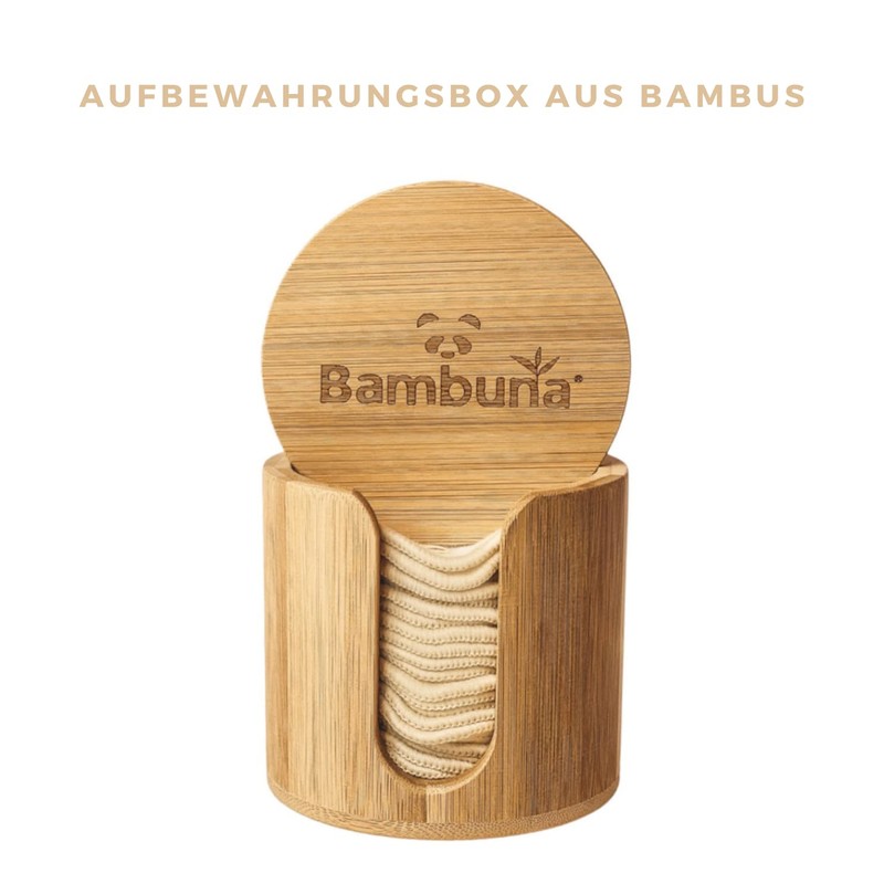 Bambuna® Washable Make-Up Pads (Pack of 18) with Elegant Bamboo
