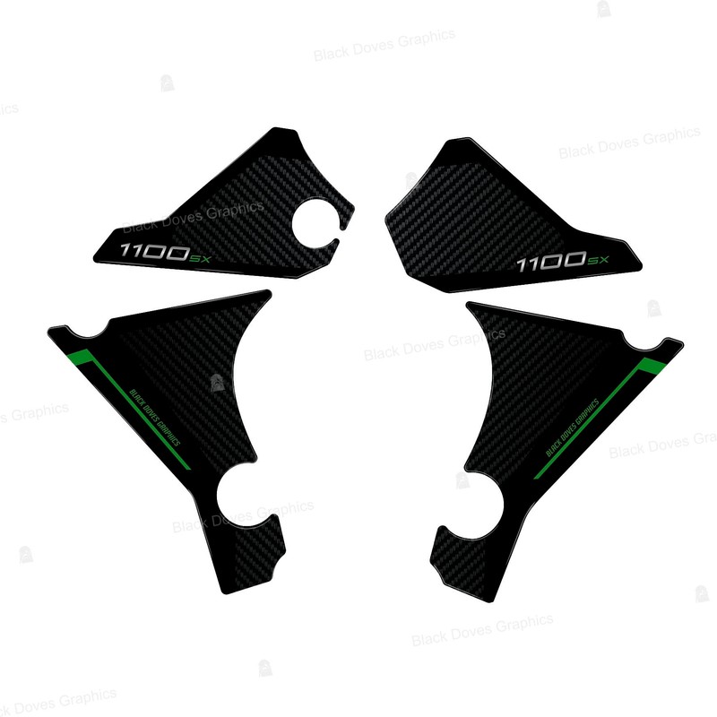 3D Resin Stickers Protectors Compatible with Kawasaki Ninja 1100 SX