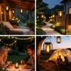 (New) 2 Pack Solar Lanterns Lights, Solar Lights Outdoor with