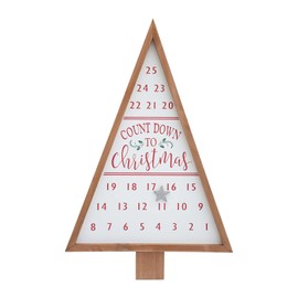 Paris Loft Christmas Countdown, Countdown to Christmas Advent Calendar, Wooden Christmas Tree Sign with Star Magnet, Framed Tree Shaped Countdown Calendar, Holiday Wall Decor, Advent Calendar