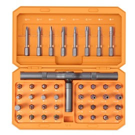 OQIMAX 42 in 1 Magnetic Screwdriver Set, Multi Ratchet Screwdrivers Kit with 40 PCS Magnetic Bits, Detachable Ratchet Handle, Portable Repair Screwdriver Set for Furiture Computer Bicycle