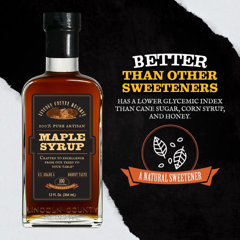 Lincoln County Reserve 100% Pure Maple Syrup with Robust Taste,