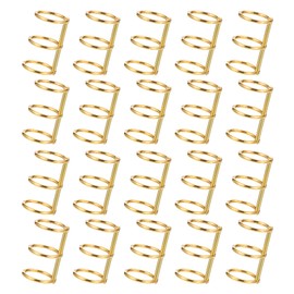 PATIKIL 20mm Loose Leaf Binder Rings, 20 Pack 3-Rings Book Binder Ring Alloy Snap Split Hinged for DIY Travel Diary Photo Album Binding Spines, Golden