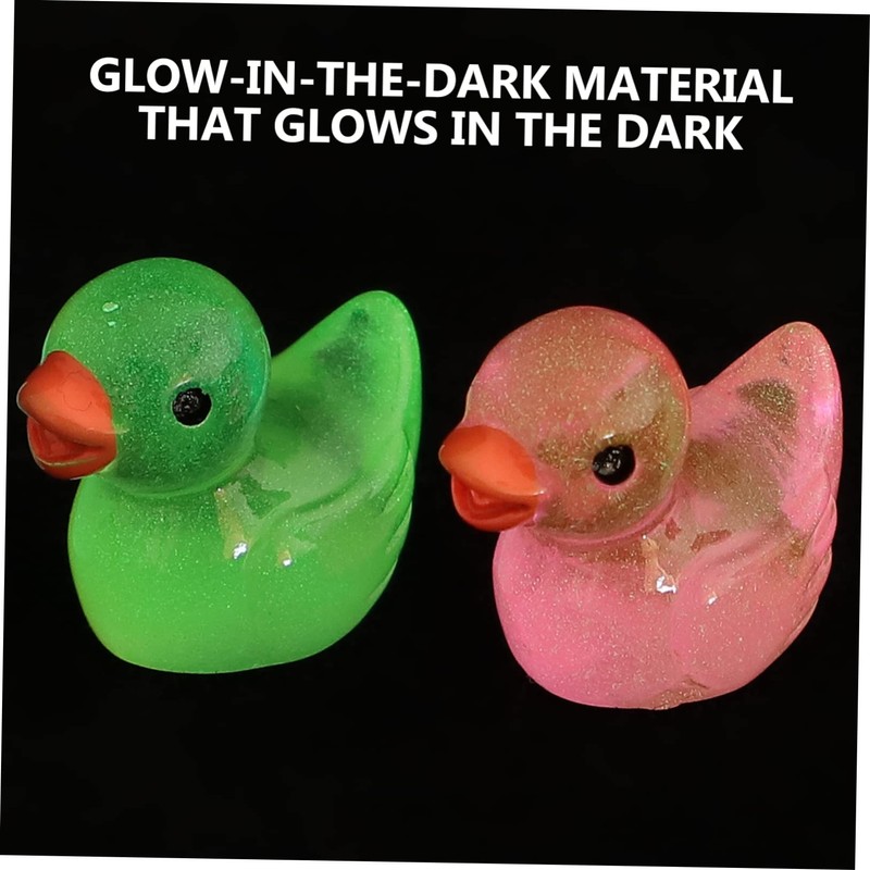 Outanaya 50pcs Luminous Miniature Duck Decorations for Party and Crafts