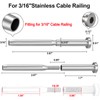 BLIKA 20 Pack 3/16" Invisible Cable Railing Kits 4x4, T316