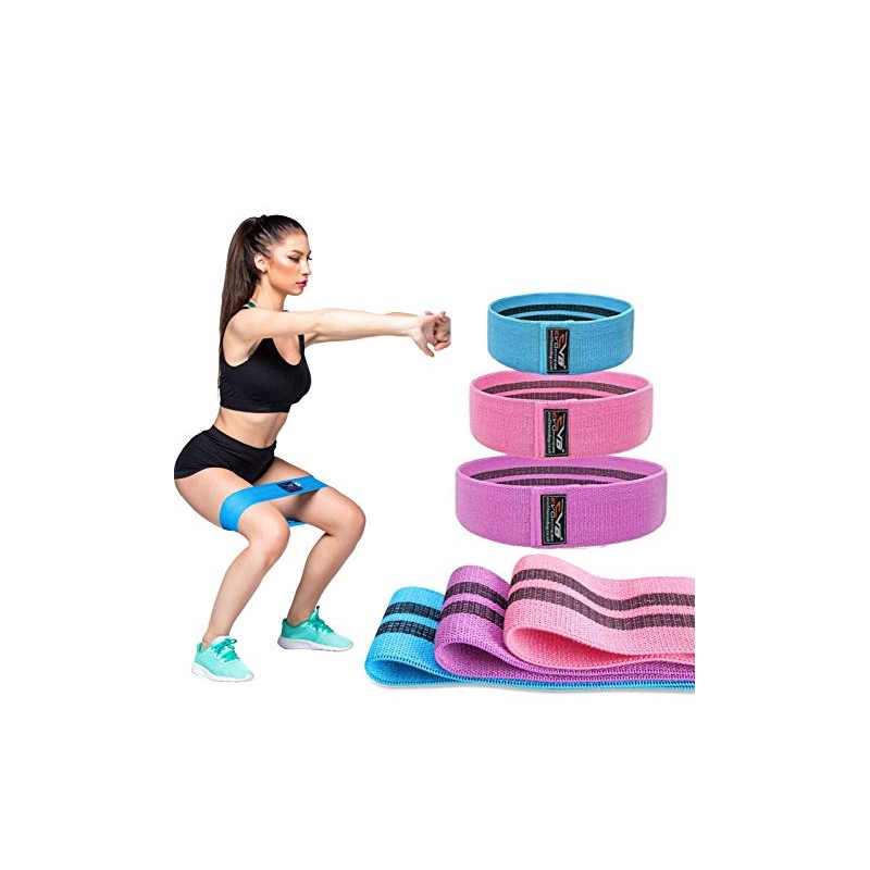 EVO Ladies Resistance Bands Elastic Legs Exercise Fitness Loop &