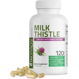 No Brand Bronson Milk Thistle 1000mg Silymarin Marianum & Dandelion Root Liver Health