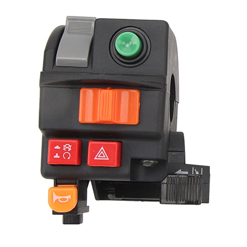 7/8in 22mm Motorcycle Handlebar Switch Headlight Turn Signal Horn Flash