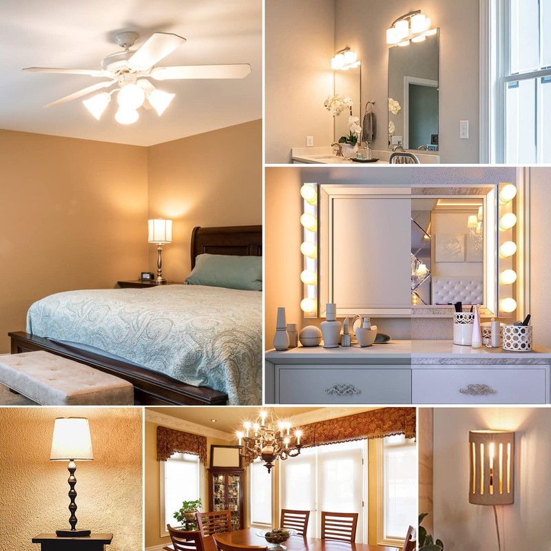 KLY Ceiling Fan Light Bulb E12, 4000K Natural Daylight Candelabra
