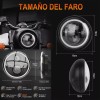 Faro Moto Universal 7 Pulgadas Led Alto Brillo Con Carcasa