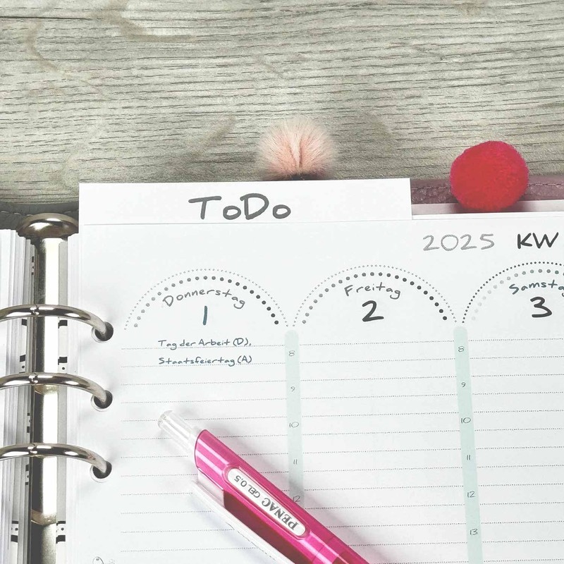ToDo lists suitable for the calendar inserts from SinnWunder® Design