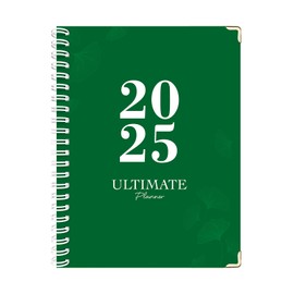 2025 Planner - A4 Weekly and Monthly Planner to Achieve Goals 8.5" x 11", Spiral Bound, Monthly Lables, Ideal for School Office Supplies, Ginkgo