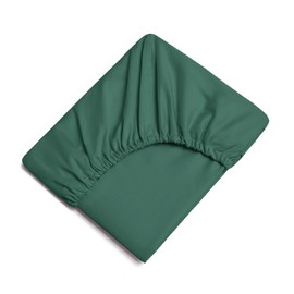 Oxford Homeware Emerald Double Fitted Sheet -100% Brushed Microfibre 1800 Easy Care 25 cm Deep Double Bed Sheets - Shrinkage and Fade Resistance
